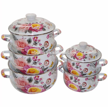 UK professional clay cooking pot mixing with full flower decal